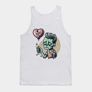 Sad Zombie and Balloon Tank Top